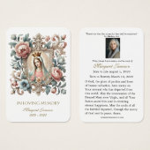 カトリックフローラ葬儀記念聖札 –  (正面&裏面)