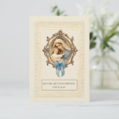 カトリックベビーバプティスマル追悼神聖カード エンクロージャーカード (スタンド正面)