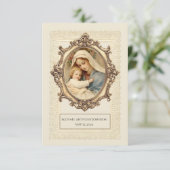 カトリックベビーバプティスマル追悼神聖カード エンクロージャーカード (スタンド正面)