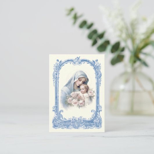 カトリックベビーバプテスマ追悼神聖カード エンクロージャーカード (スタンド正面)