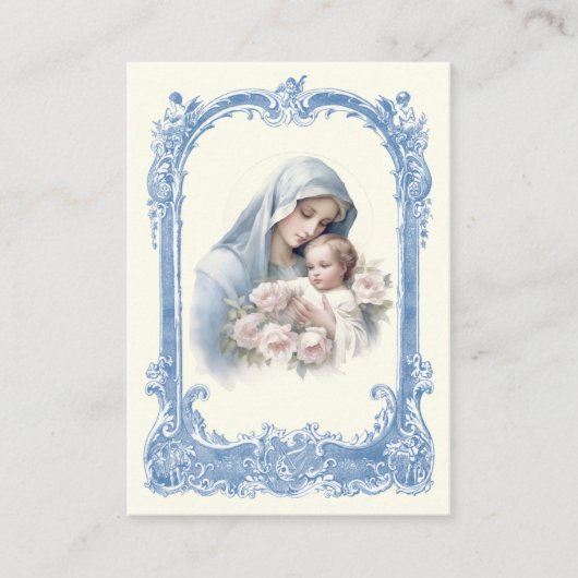カトリックベビーバプテスマ追悼神聖カード エンクロージャーカード (正面)