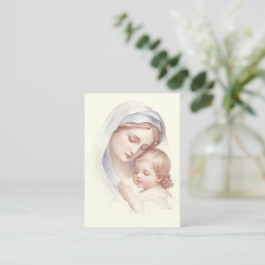 カトリックベビーバプテスマ追悼神聖カード エンクロージャーカード (スタンド正面)