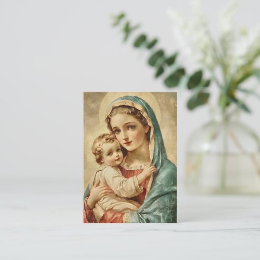 カトリックベビーバプテスマ追悼神聖カード エンクロージャーカード (スタンド正面)