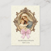 カトリックベビーバプテスマ追悼神聖カード エンクロージャーカード (正面)