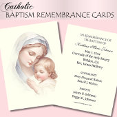 カトリックベビーバプテスマ追悼神聖カード エンクロージャーカード