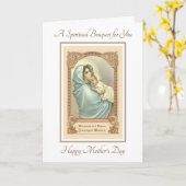 カトリックマザーズデイスピリチュアルブーケ祈りの言葉 カード (黄色い花)