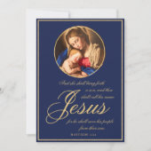 カトリックマドンナと子ども家族の写真クリスマス シーズンカード (正面)