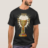 カトリックミサ 初聖体拝領のための聖杯 Tシャツ (正面)