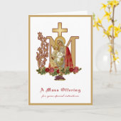 カトリックミサ 聖母マリアと幼子イエス カード (黄色い花)