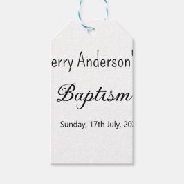 カトリックモダン洗礼子シンプル達QRミニマル ギフトタグ