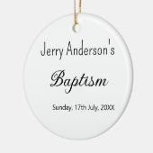 カトリックモダン洗礼子シンプル達QRミニマル セラミックオーナメント (左)