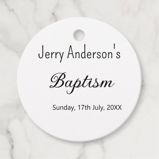 カトリックモダン洗礼子シンプル達QRミニマル フェイバータグ (正面)