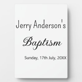 カトリックモダン洗礼子シンプル達QRミニマル フォトプラーク