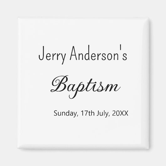 カトリックモダン洗礼子シンプル達QRミニマル マグネット (正面)