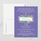 カトリックモダン結婚式招待状植物学 ポストカード (正面/裏面)