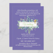 カトリックモダン結婚式招待状植物学 招待状 (正面/裏面)