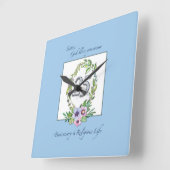 カトリックリース・シルバー25周年 スクエア壁時計 (傾斜)