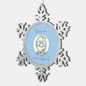 カトリックリース・シルバー25周年 スノーフレークピューターオーナメント (右)