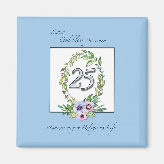 カトリックリース・シルバー25周年 マグネット (正面)