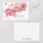 カトリックロザリオピンクバラ宗教バレンタイン 名刺 (正面/裏面)