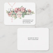 カトリックロザリオ宗教ピンクレッドバラ 名刺 (正面/裏面)