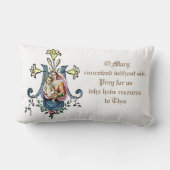 カトリックヴァージンマリアベビーイエス宗教的カトリック ランバークッション (裏面)