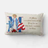 カトリックヴァージンマリアベビーイエス宗教的カトリック ランバークッション (裏面)