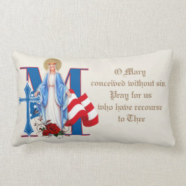 カトリックヴァージンマリアベビーイエス宗教的カトリック ランバークッション