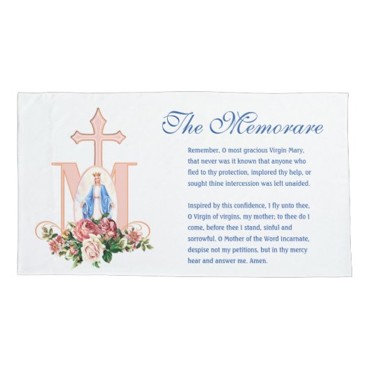 カトリックヴァージンマリアマリアンクロスバラ宗教 枕カバー (裏面)