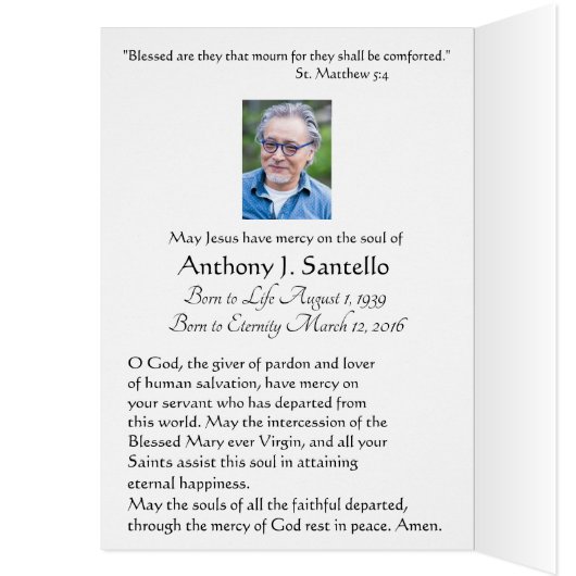 カトリックヴァージンマリア宗教葬儀ありがとう (内側 (左))