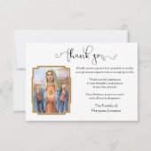 カトリックヴァージンマリーお悔やみの言葉 サンキューカード (正面)