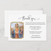 カトリックヴァージンマリーお悔やみの言葉 サンキューカード (正面/裏面)