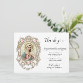 カトリックヴァージンマリー宗教弔慰 サンキューカード (スタンド正面)