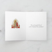 カトリックヴァージンメアリーイエズス宗教的バラ カード (内部)