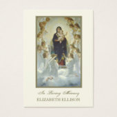 カトリックヴァージンメアリーイエズ葬式祈りの言葉カード (正面)