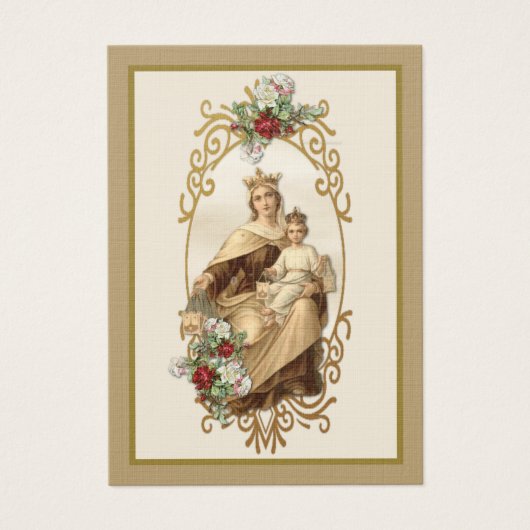 カトリックヴァージンメアリーイエズ葬式祈りの言葉カード (正面)