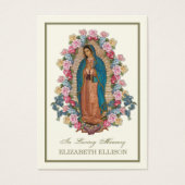 カトリックヴァージンメアリーグアダルーペ葬儀祈りの言葉カード (正面)