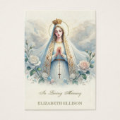 カトリックヴァージンメアリーファティマ葬儀祈りの言葉カード (正面)