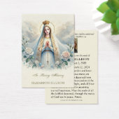 カトリックヴァージンメアリーファティマ葬儀祈りの言葉カード (デスク)