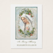 カトリックヴァージンメアリーファティマ葬儀祈りの言葉カード (正面)