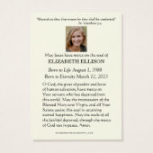 カトリックヴァージンメアリーフローラ葬儀ヴィンテージ (裏面)