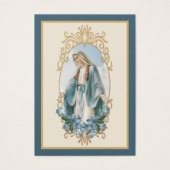 カトリックヴァージンメアリーフローラ葬儀祈りの言葉カード (正面)