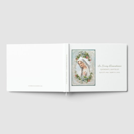 カトリックヴァージンメアリーフローラ記念葬儀 ゲストブック (全面)