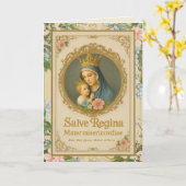 カトリックヴァージンメアリーフローラ誕生日カード カード (黄色い花)