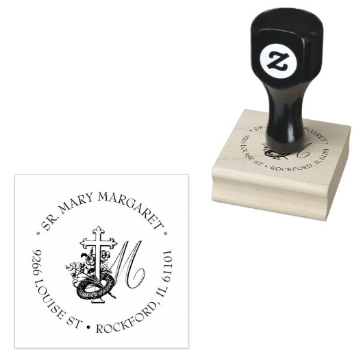 カトリックヴァージンメアリーマリアンシンボル宗教 ラバースタンプ (押印)