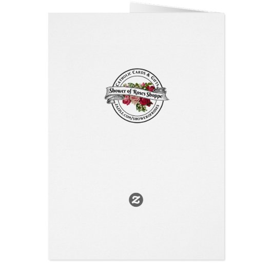 カトリックヴァージンメアリーロザリオ葬儀ありがとう (裏面)