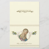 カトリックヴァージンメアリーヴィンテージ宗教フローラ (正面)