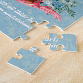 カトリックヴァージンメアリーヴィンテージ聖なる書物、 経典引用文 ジグソーパズル (側面)