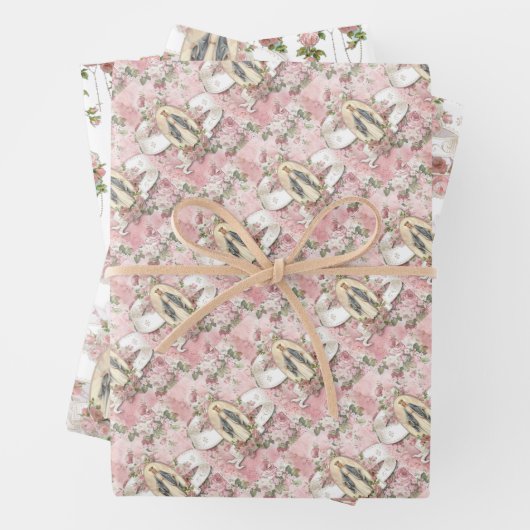 カトリックヴァージンメアリー宗教ピンクロセスラップピン ラッピングペーパーシート (インサイチュ)