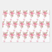 カトリックヴァージンメアリー宗教ピンクローゼズ ラッピングペーパーシート (正面3)